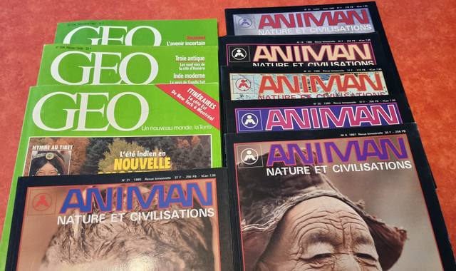 Livres-Revues magazines Animan et Geo années 1990