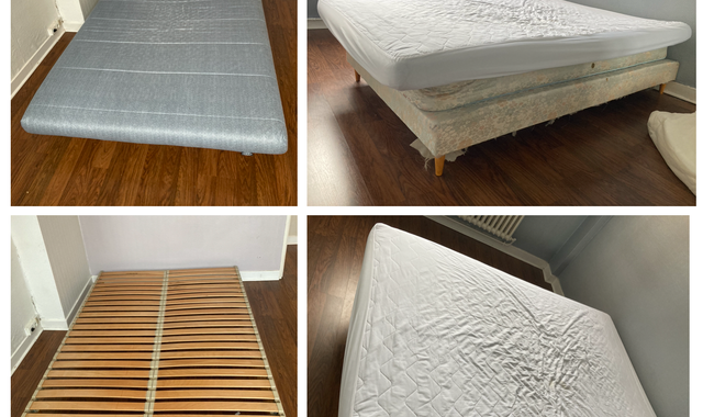 Literie deux lits à deux places à donner