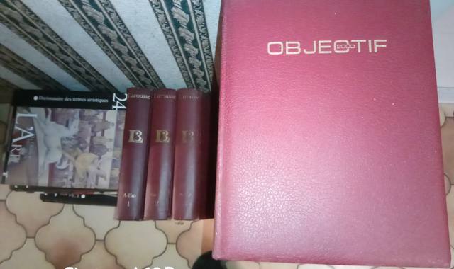 Livres-Revues encyclopédie 24 volumes, 3 Larousse, 8 grande histoire de l'art.