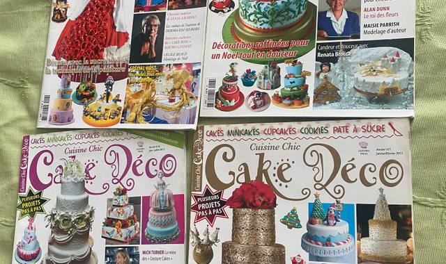 Livres-Revues lot 4 magazines cuisine chic cake deco
