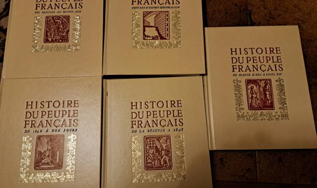 Livres-Revues encyclopédie 5 volumes HISTOIRE DU PEUPLE FRANCAIS