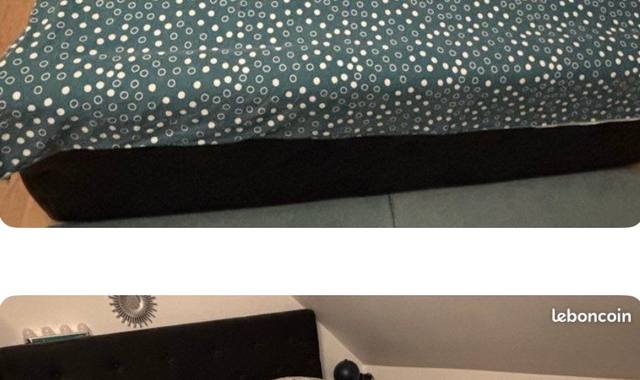 Literie lit coffre avec matelas 160x200