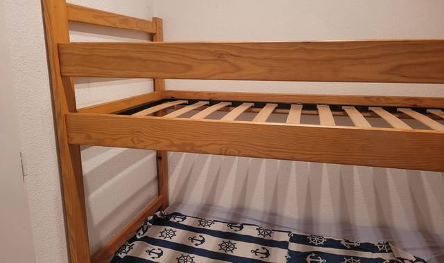 Literie 2 lits superposés en pin