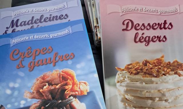 Livres-Revues recettes de pâtisseries