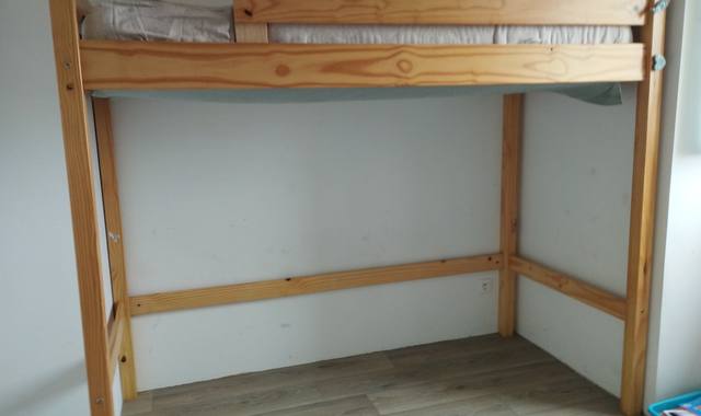 Literie mezzanine en bois 1 place