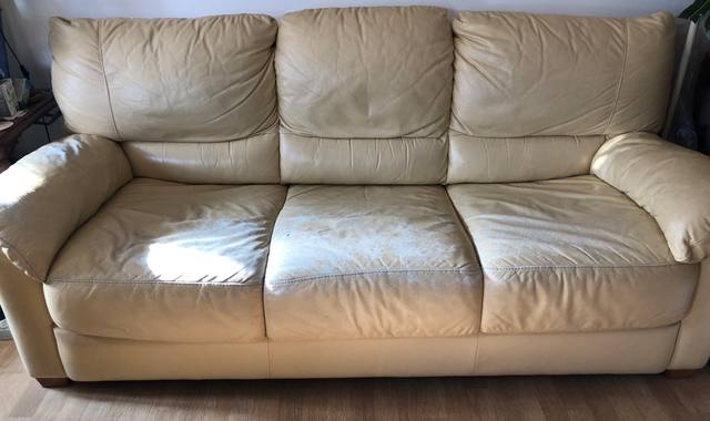 Meubles canapé lit en cuir 3 places