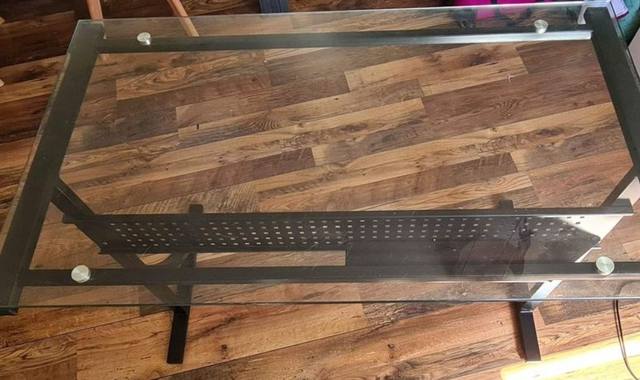 Meubles bureau plateau en verre