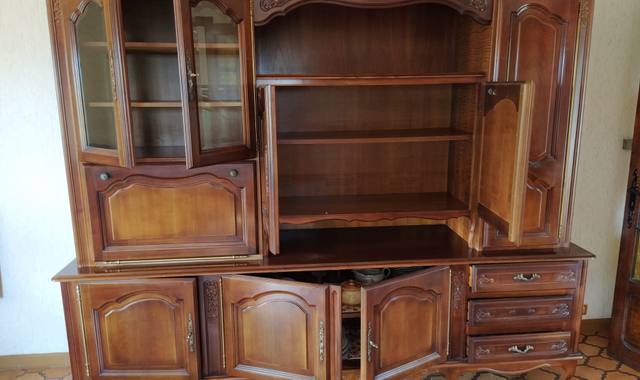 Meubles buffet Living style Regence en bois massif de merisier