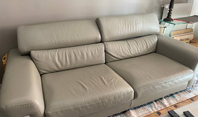 Meubles un canapé deux places en cuir