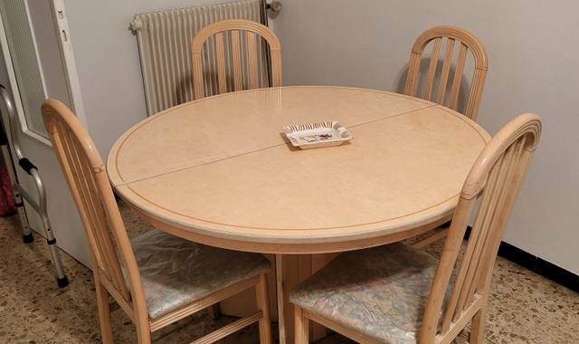 Meubles 1 table + rallonge et 4 chaises