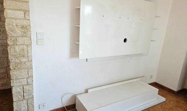 Meubles meuble télé en 2 parties laqué blanc