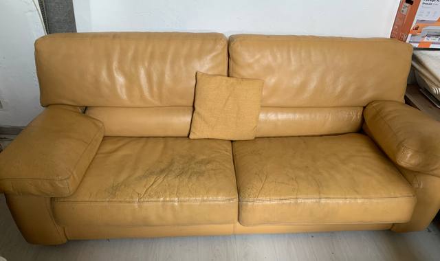 Meubles canapé cuir 3places