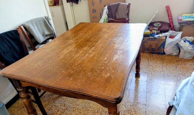 Meubles table marron bois massif