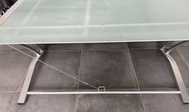 Meubles bureau en verre et métal