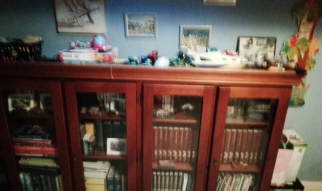 Meubles bibliothèque bois massif. Meuble bas et haut