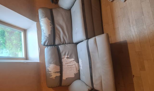 Meubles canape relax simili gris