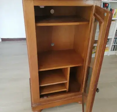 Meubles petit meuble porte vitrée