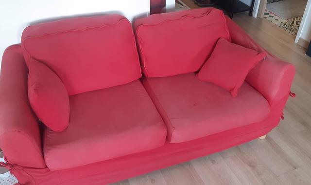 Meubles Canapé rouge 2 places