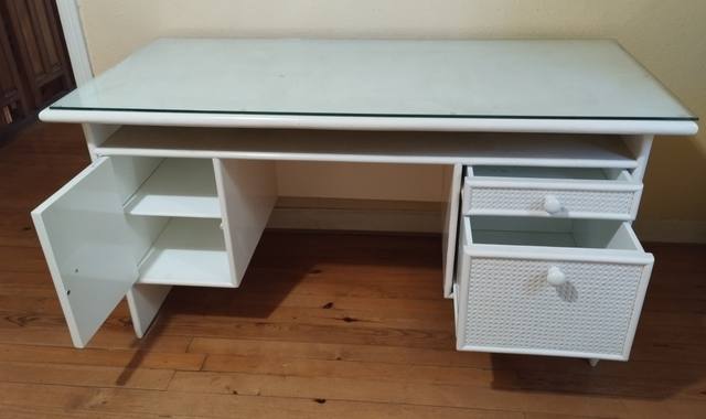 Meubles grand bureau blanc