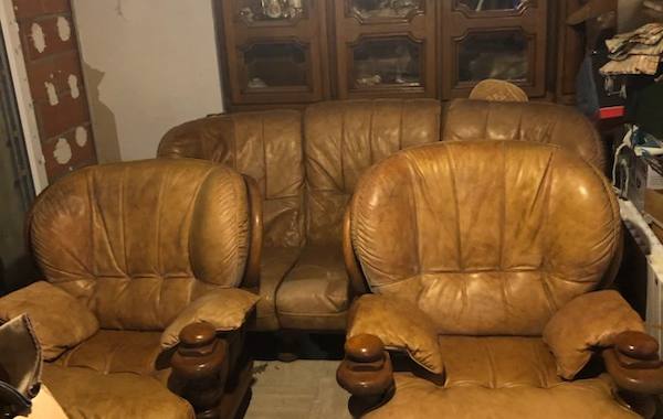 Meubles Canapé et 2 fauteuils en cuir
