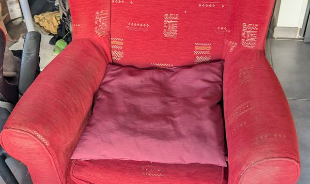 Meubles fauteuil rouge vintage
