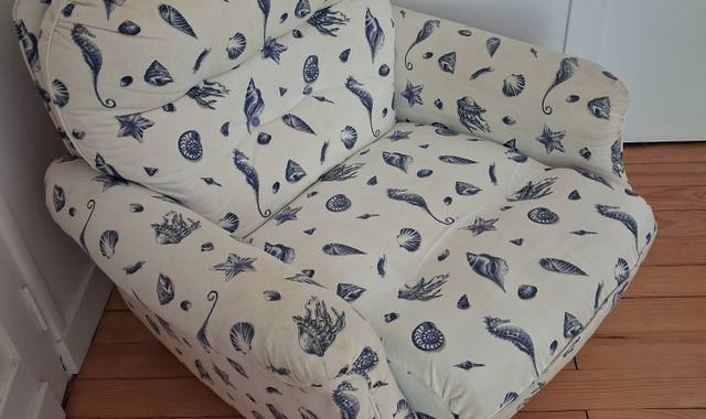 Meubles 1 fauteuil club en tissus accoudoirs arrondis
