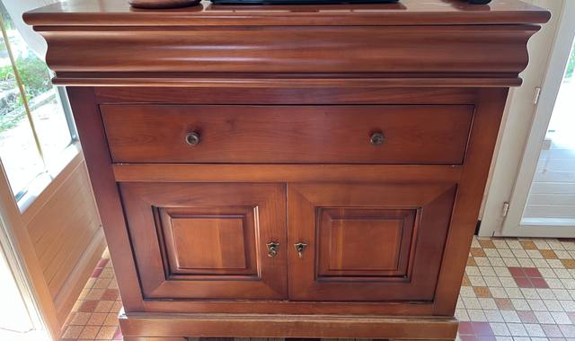 Meubles meuble bar en bois laqué