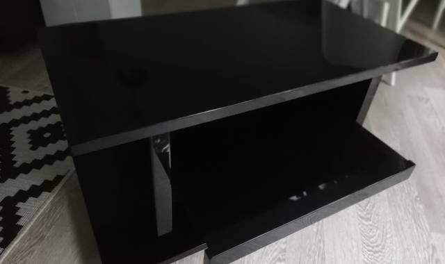 Meubles meuble télévision laqué noir