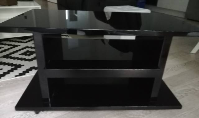 Meubles meuble télévision laqué noir