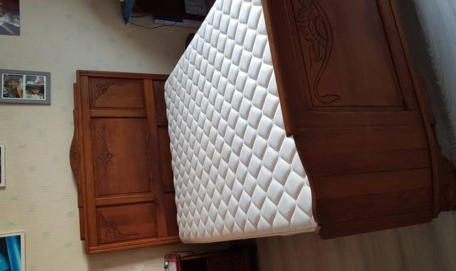 Meubles lit en bois style Art Déco 130x190