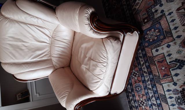 Meubles 2 Fauteuils et canapé en cuir