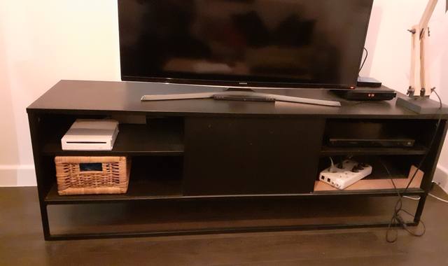 Meubles meuble banc TV noir