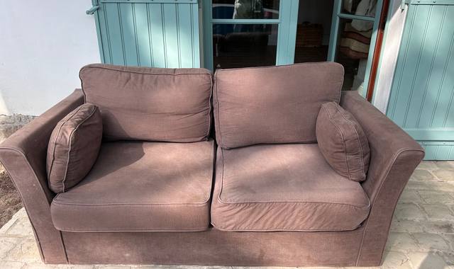 Meubles un canapé marron clair, déhoussable