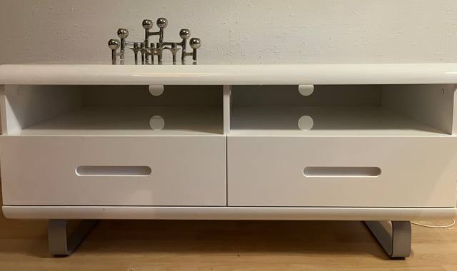 Meubles meuble TV laqué blanc