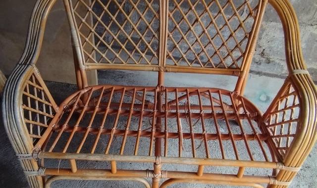 Meubles banquette en rotin