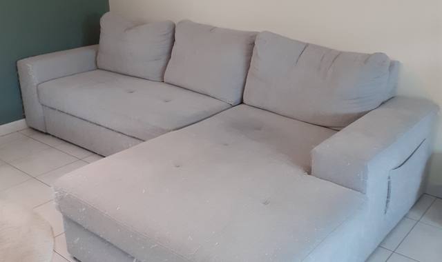 Meubles canapé angle gris Alicia