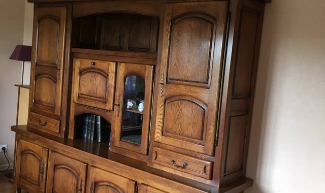 Meubles meuble living en chêne