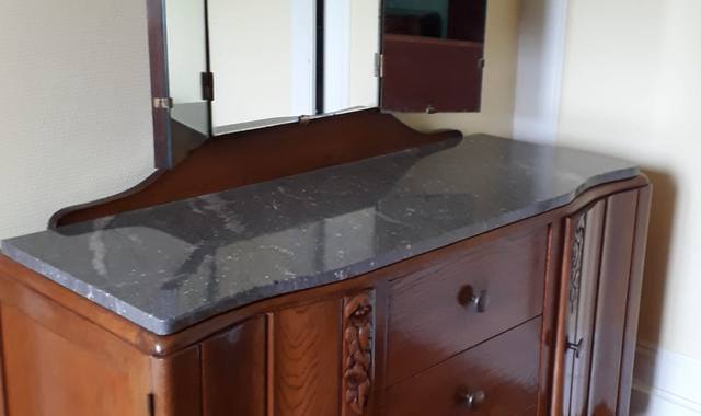 Meubles coiffeuse-commode vintage en chêne