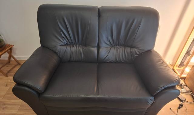 Meubles canapé 2 places noir