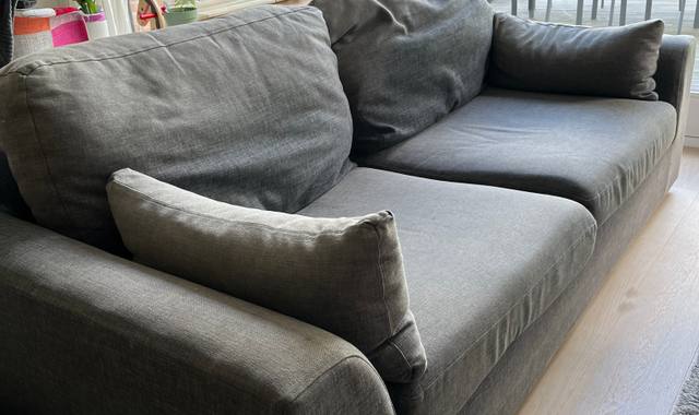 Meubles canapé convertible gris foncé 2 places