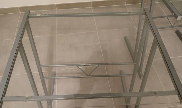 Meubles bureau avec dessus en verre