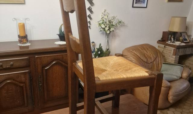 Meubles 6 chaises bois massif