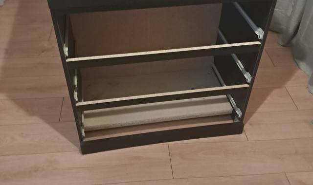 Meubles armoire 4 grand tiroir noir