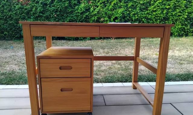 Meubles bureau pin massif avec tiroir