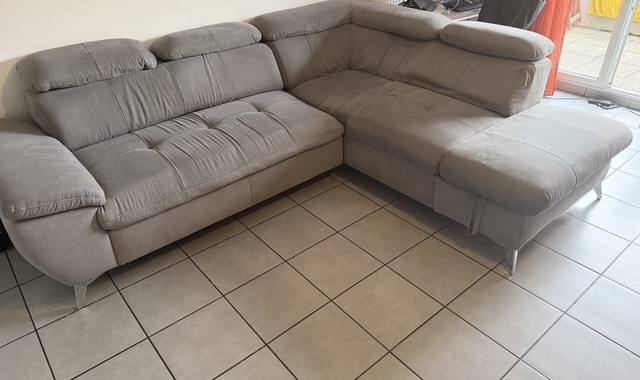 Meubles canape d angle droit convertible avec coffre de rangement