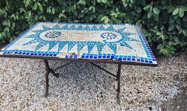 Meubles table de jardin 120x70 cm en fer