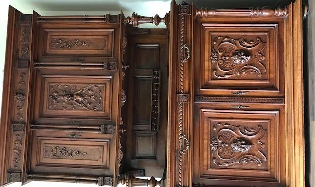 Meubles armoire et où desserte bois noyer