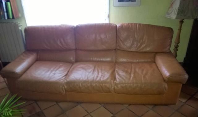 Meubles canapé cuir 3 places