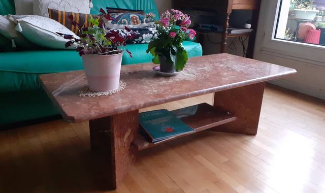 Meubles jolie table basse en marbre