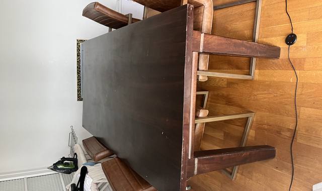 Meubles table de salle à manger en bois massif